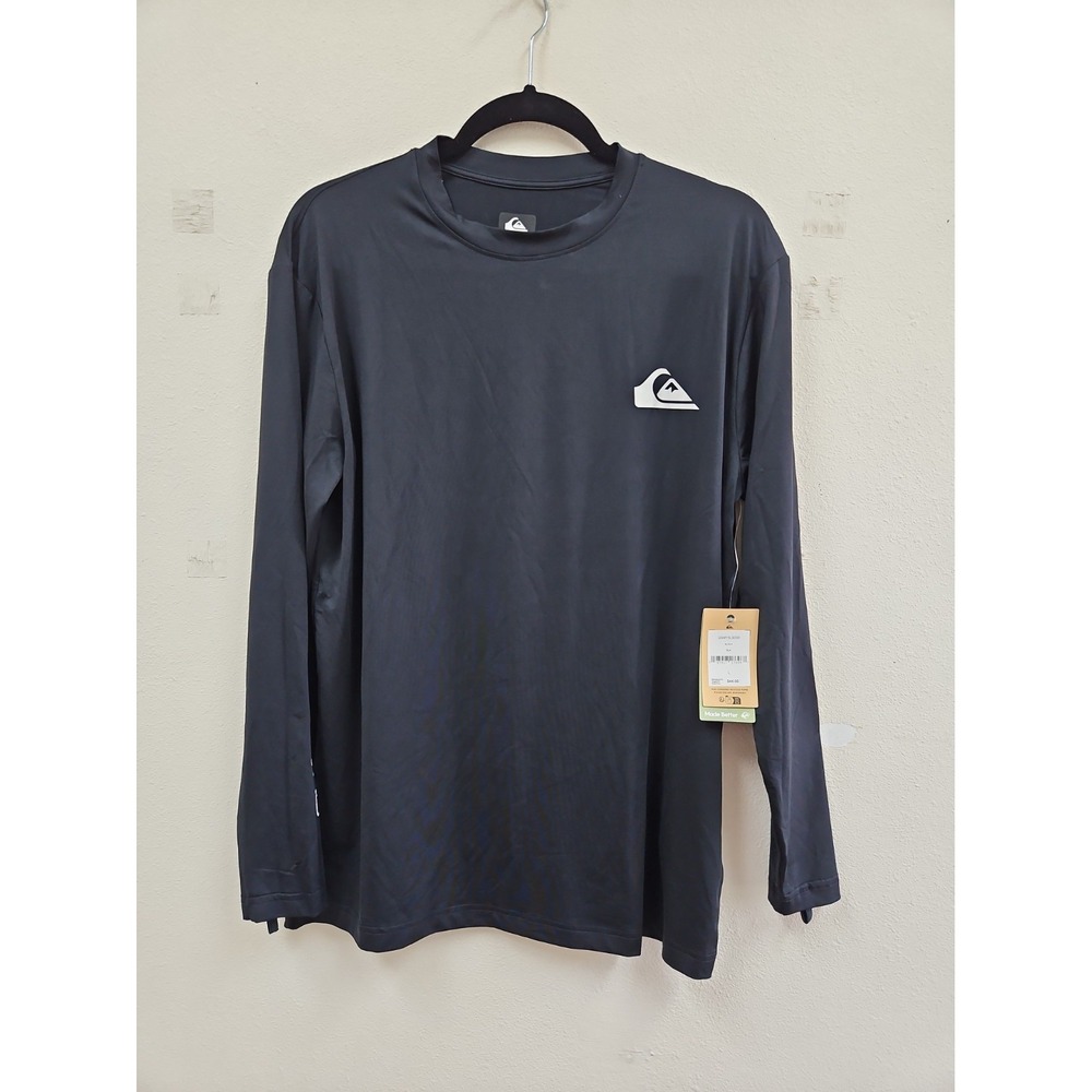 Quick Silver Long Sleeve Surf Tee Shirt Sun Protection Wicking Mens Large NWT